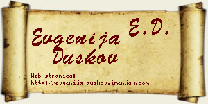 Evgenija Duškov vizit kartica
